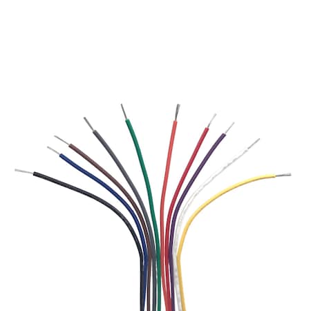 REMINGTON INDUSTRIES Jumper Wire, 14 AWG, 600V-PVC, Stranded, 12in. Leads - 10 Colors - 200 Pieces Total CSKIT14UL1015STR12